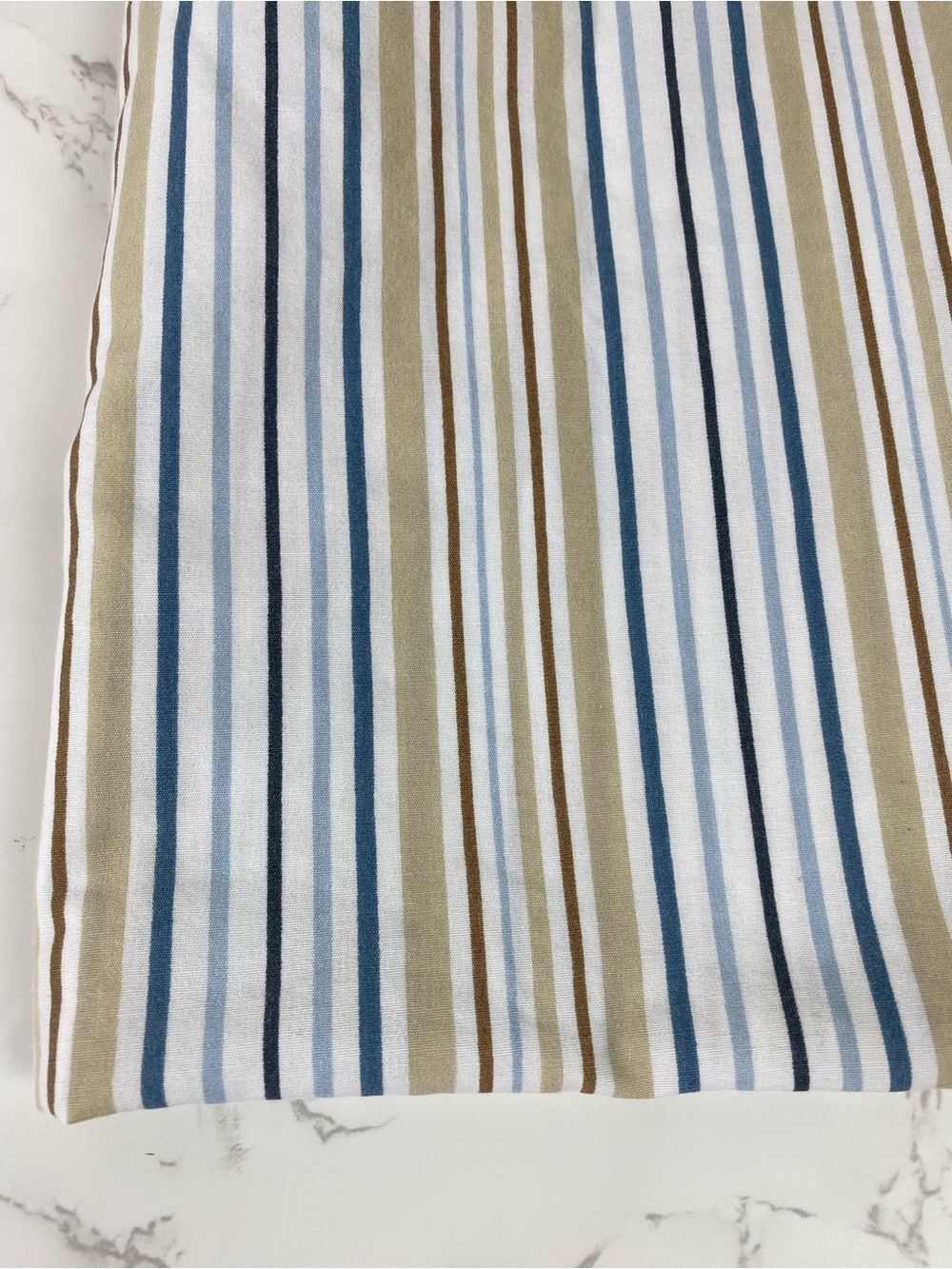 The Big One Blue, Tan and White Striped Bedding Sheet standard size